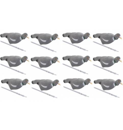 Jack pyke Flocked Pigeon Shell Decoy (12 Pack)