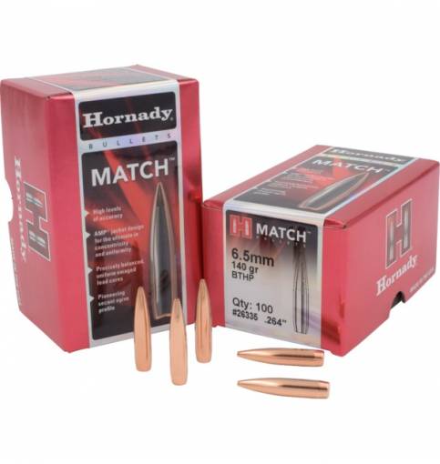 Hornady Match 6.5mm/.264" 140gr BT HP (Box of 100)