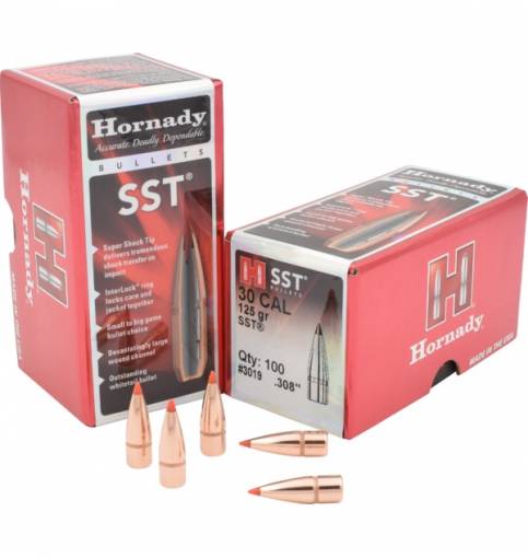 Hornady SST 30/.308" 125gr InterLock w/Cann (Box of 100)