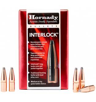 Hornady InterLock 30/.308" 220gr RN w/Cann (Box of 100)