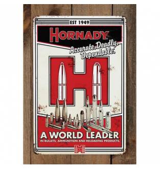 Hornady Decorative World Leader Tin Sign