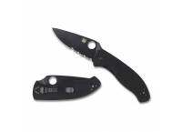 Spyderco Tenacious CombinationEdge Black G-10 3.39" Black Blade