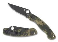 Spyderco Military Plain Edge Camo G-10 4" Black Blade