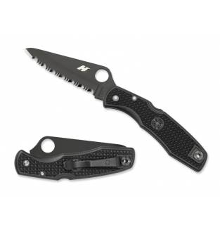 Spyderco Pacific Salt LWT Plain Edge Black FRN 3.8" Black Blade