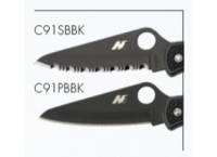 Spyderco Pacific Salt LWT Plain Edge Black FRN 3.8" Black Blade