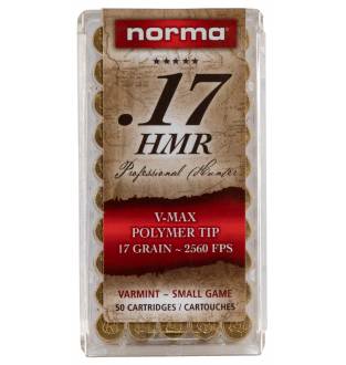 NORMA .17HMR V-MAX POLYMER TIP 17gr (Box of 50) NEW!