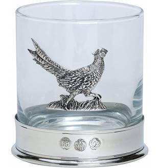 Whisky Glass Running Pheasant