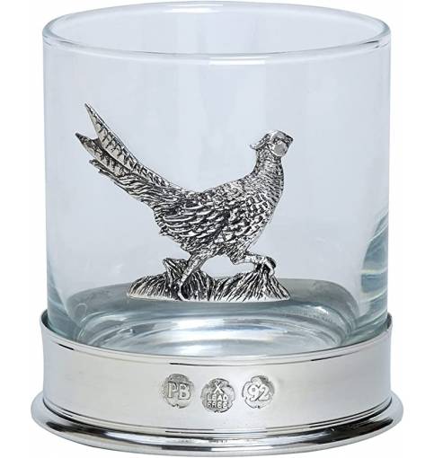 Whisky Glass Running Pheasant