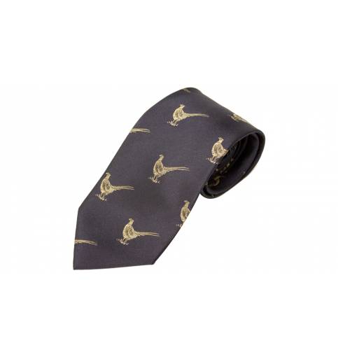 Bisley Silk Pheasant Tie Navy