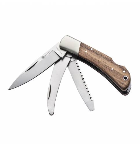 Beretta Duiker Three Blade Knife Wood/orange