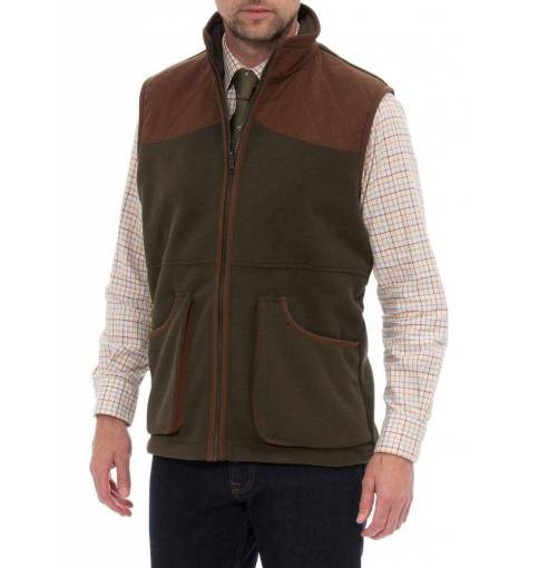 Alan Paine Aylsham Fleece Shooting Gilet Green