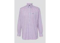 Alan Paine Ilkley Mens Country Check Blue/Pink Shirt Shooting Fit