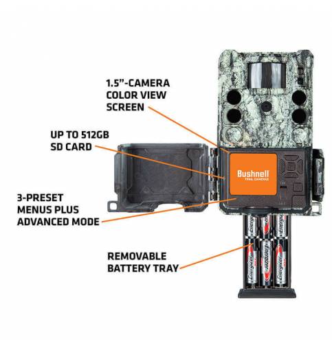 Bushnell Trail Camera 30MP Core 4KS Tree Bark Camo No Glow Box