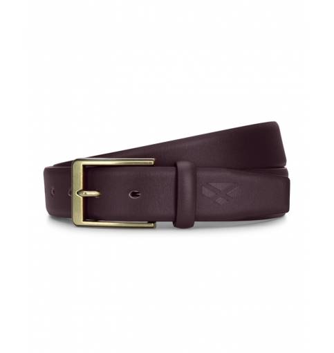 Feather Edge Leather 35mm Belt Dark Brown