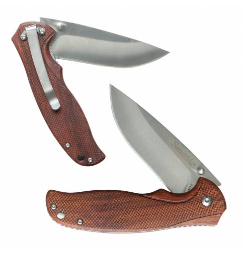 Smiths ADAHA 3.4" BLADE WOODEN HANDLE FOLDING KNIFE